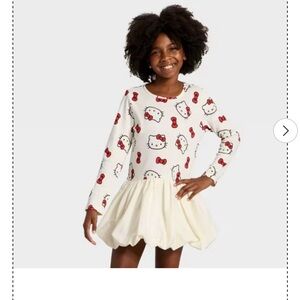 Hello Kitty Cream and Red Print Girls' Top